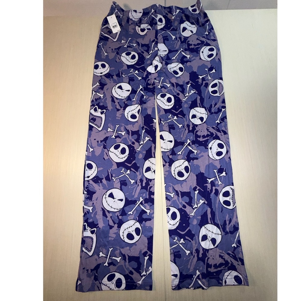 Disney Nightmare Before Christmas Jack Skellington Camo Pajama Pants Purple L - Picture 4 of 7